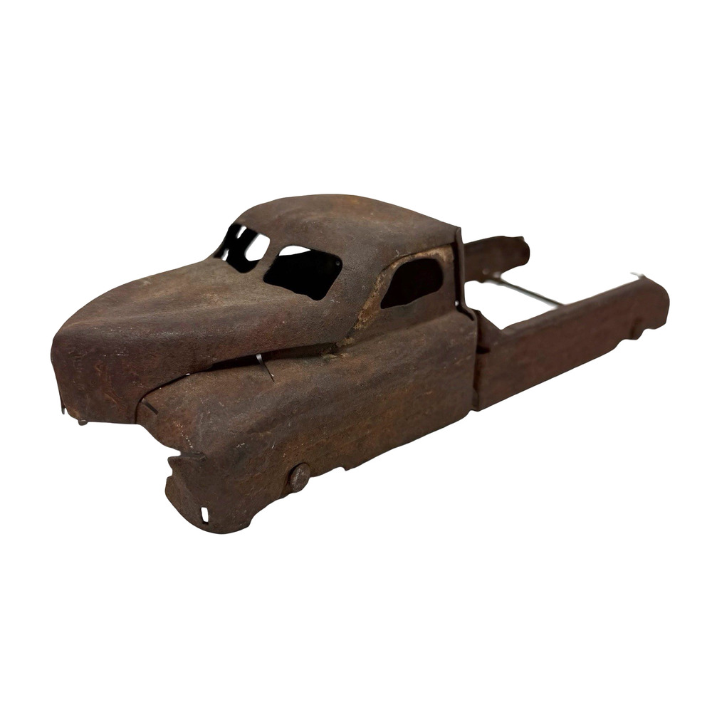 Vintage Rusted Pressed Steel Toy Truck Body Rat Rod Farm Truck Parts Repair